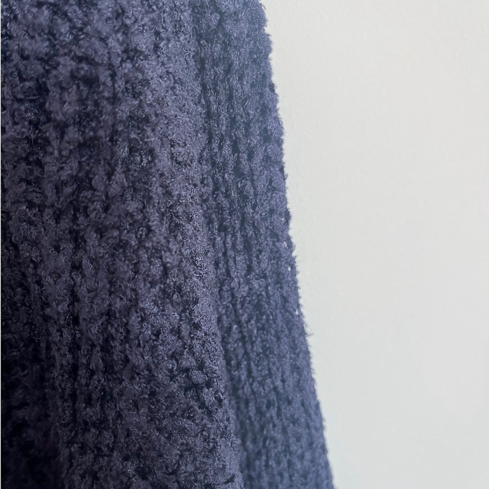 Wilfred Dark Blue Essential Chenille Crewneck Sweater Open Stitch Sz XS - Picture 8 of 9